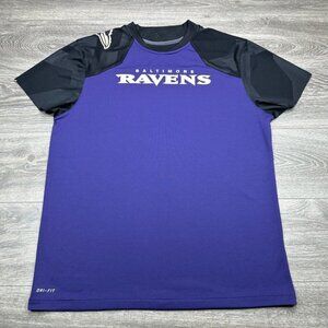 Nike Balitmore Ravens Official On Field Sideline Shirt Mens Large Authentic NFL